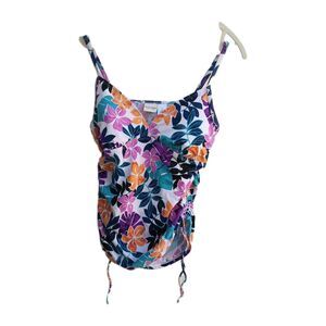 Women's 14 Sonoma Life & Style Tropical Floral Tankini Swim Top Resort Beach